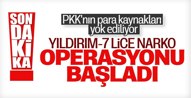 Diyarbakır'da 'Yıldırım-7 Lice Narko-Terör Operasyonu' başladı
