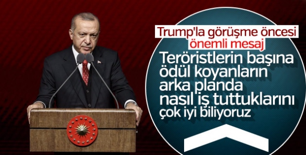 Erdoğan'dan ABD'ye: Arka planda teröristlerle iş tutuyor