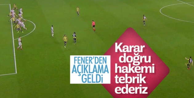 Fenerbahçe'den tartışmalı penaltı yorumu: Karar doğru