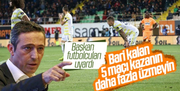 Ali Koç'tan futbolculara: Daha fazla üzmeyin