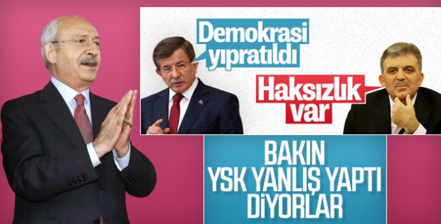 Kemal Kılıçdaroğlu, Gül ve Davutoğlu'na destek verdi