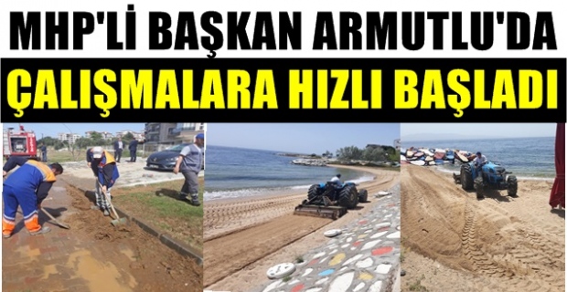 Yalova Armutlu sahillerinde bahar temizliği başladı