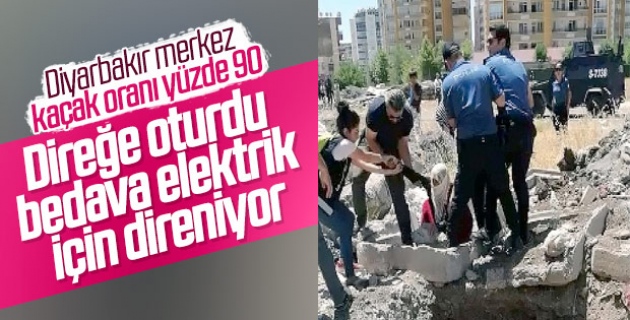 Diyarbakır'da kaçak elektrik gerilimi