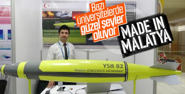 Malatyalı öğrenci yangın söndürme bombası icat etti