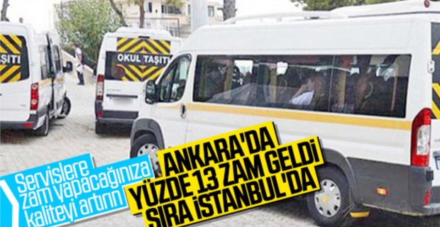 Ankara'da okul servis ücretlerine yüzde 13 zam