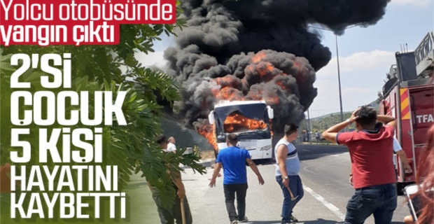 Balıkesir’de yolcu otobüsü alev aldı: 5 ölü