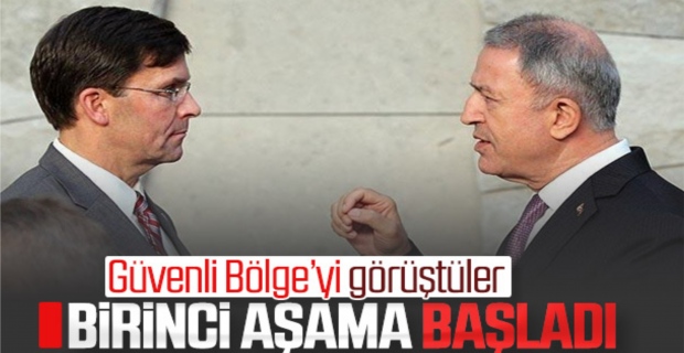 Hulusi Akar ile ABD'li mevkidaşı güvenli bölgeyi görüştü