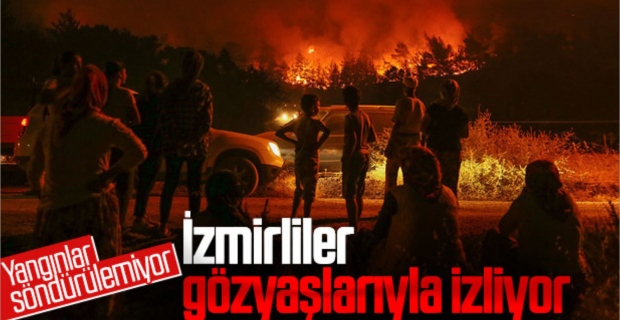İzmir'deki orman yangını giderek yayılıyor