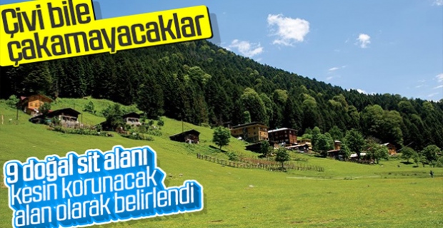 9 ayrı bölge için hassas koruma kararı