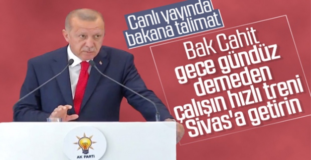 Cumhurbaşkanı Erdoğan'ın Sivas'a hızlı tren müjdesi
