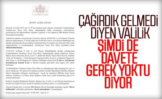 İstanbul Valiliği, Ekrem İmamoğlu'na cevap verdi