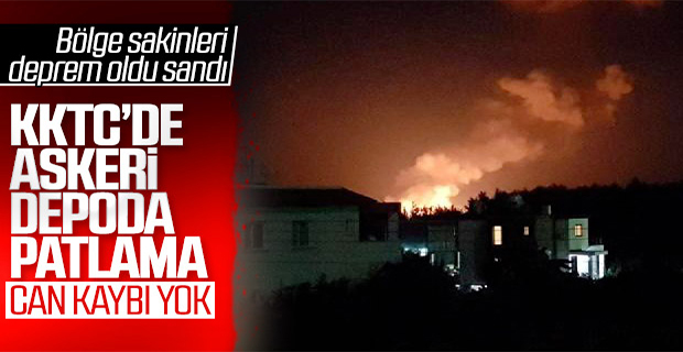 KKTC’de askeri bölgede art arda patlamalar