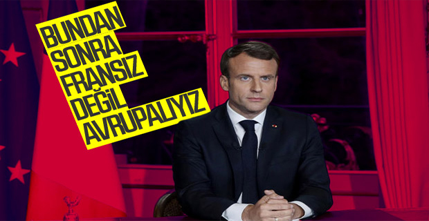 Macron'a AB bayrağı eleştirisi