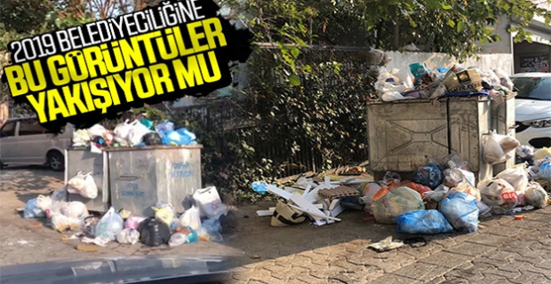 Ataşehir'de toplanmayan çöpler