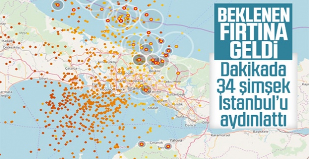 Beklenen fırtına İstanbul'a geldi