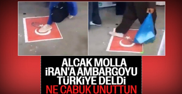 İran'da Türk bayrağına hakaret