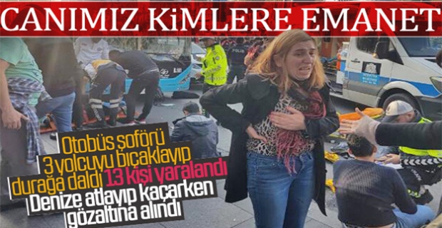 Beşiktaş'ta halk otobüsü durağa daldı