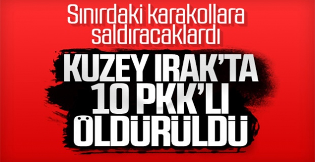 Haftanin bölgesinde 10 terörist öldürüldü