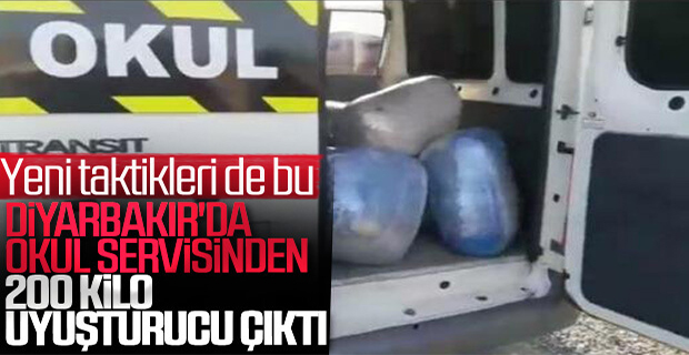 Öğrenci servisinden 176 kilo esrar çıktı