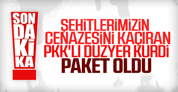 Şehitlerin cenazesini kaçıran PKK'lı terörist yakalandı