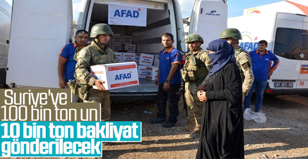 Türkiye'den Suriye'nin kuzeyine un ve bakliyat dağıtımı yapılacak