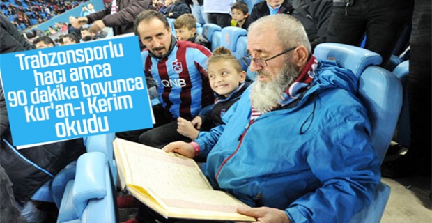 Trabzonspor taraftarı maça Kur'an-ı Kerim'le geldi