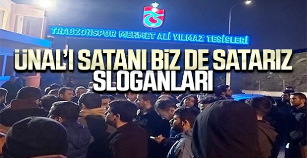 Trabzonsporlu taraftarlar Ünal Karaman için tesislerde