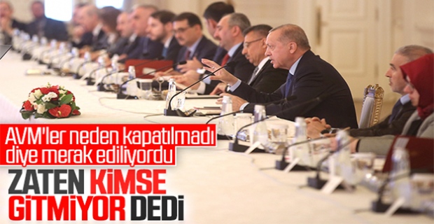 Erdoğan'ın AVM'lerin kapatılmasına dair görüşü