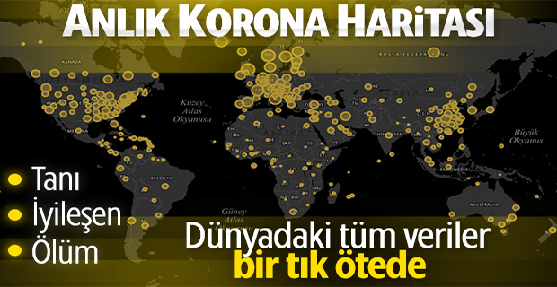 Türkiye'de korona bilgilendirme ekranı açıldı