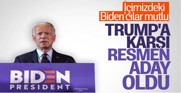 ABD'de, Joe Biden resmen Demokrat Parti'nin başkan adayı seçildi