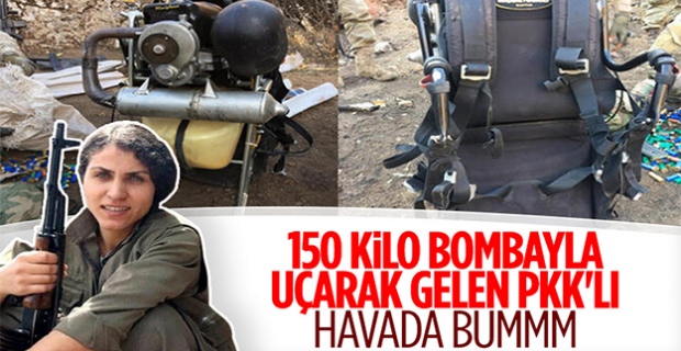 Paramotorla PKK'ya bomba taşıyan terörist havada vuruldu
