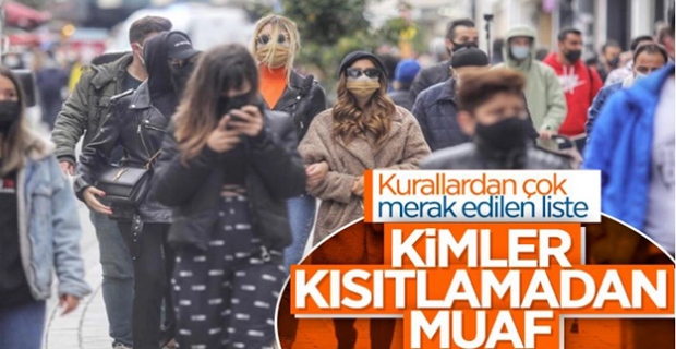 İçişleri Bakanlığı, yasaklardan muaf olanları açıkladı