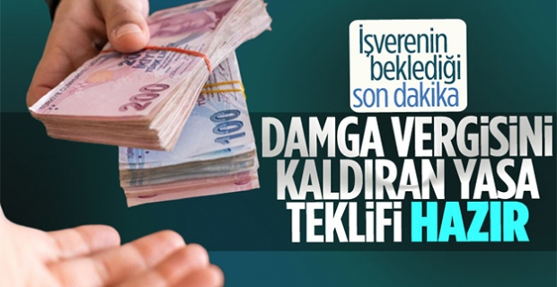 Asgari ücrette damga vergisini kaldıran yasa teklifi Meclis'e sunuldu