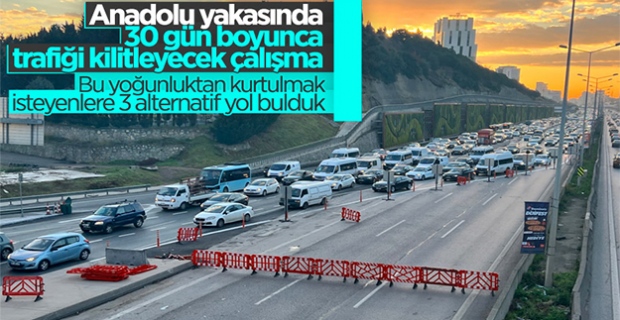 D-100 karayolunda alt geçit çalışması trafiğe neden oldu