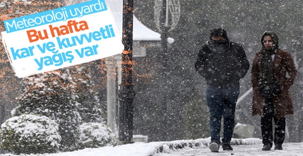 Meteoroloji'den kar ve kuvvetli yağış uyarısı