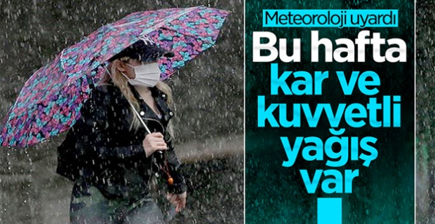 Meteoroloji, kar ve kuvvetli yağış uyarısında bulundu