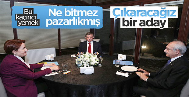Kılıçdaroğlu, Akşener ve Davutoğlu bir araya geldi