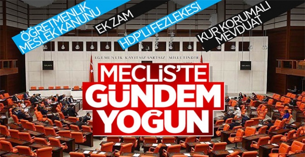 Meclis'in haftalık gündem başlıkları