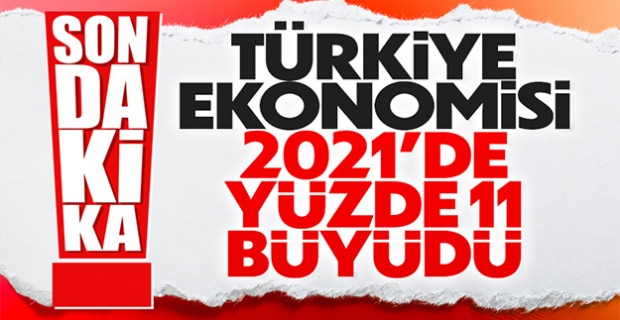 Ekonomi 2021 yılında yüzde 11 büyüdü