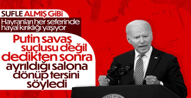 Biden: Putin bir savaş suçlusu