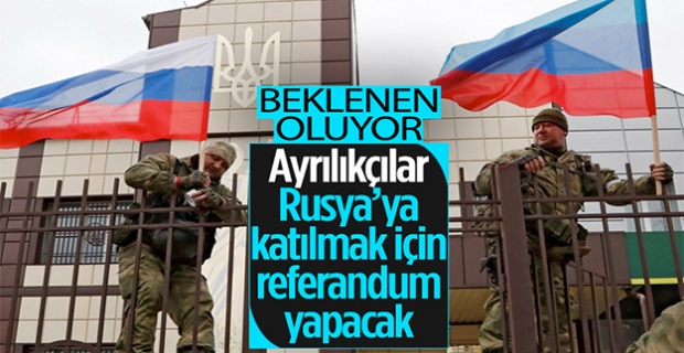 Luhansk’ta ayrılıkçılar Rusya’ya katılmak için referanduma gidecek