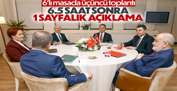 6 siyasi parti liderinden üçüncü ortak açıklama