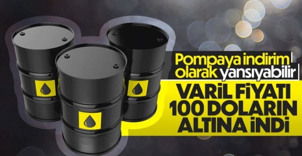 Brent petrolün varil fiyatı 100 doların altına indi