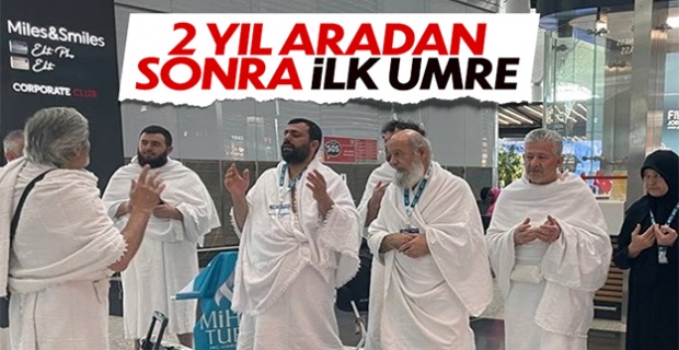 2 yıl aradan sonra ilk kafile umreye gitti