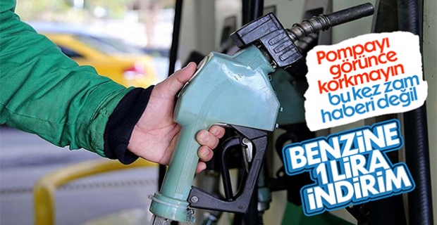 Benzine 1 lira indirim geldi