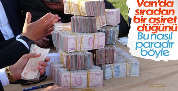 Van'da aşiret düğününde 7 milyon liralık takı takıldı