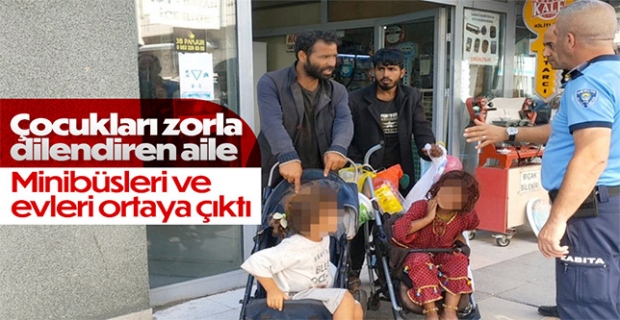 Bursa'da çocuklarını zorla dilendiren kişilerin minibüsü ve evi olduğu ortaya çıktı