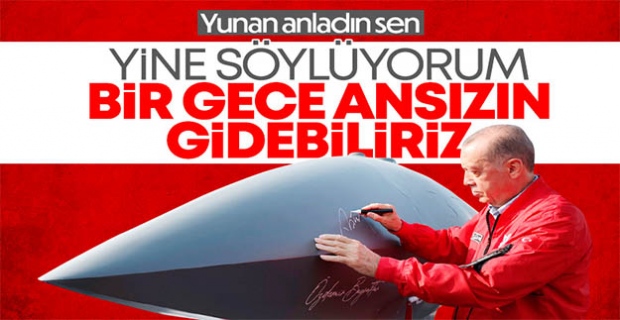 Cumhurbaşkanı Erdoğan'dan Yunan tacizi açıklaması