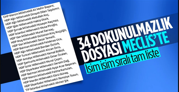 34 yeni dokunulmazlık dosyası TBMM'de