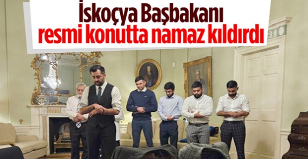 İskoçya'nın Müslüman başbakanının ilk günü: Resmi konutta namaz kıldırdı